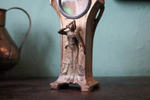 Load image into Gallery viewer, Antique Art Nouveau Style Figural Mantel Clock - Lady Form Case - Working - 21 cm
