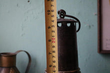 Load image into Gallery viewer, Antique Miners Lamp - Brass & Steel Colliery Lamp