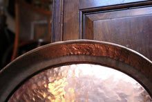 Load image into Gallery viewer, Large Antique Copper Serving Tray – Oval With Brass Handles – 60 x 40 cm Rustic Kitchen Decor