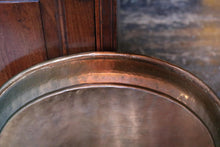 Load image into Gallery viewer, Large Antique Copper Serving Tray – Oval With Brass Handles – 60 x 40 cm Rustic Kitchen Decor