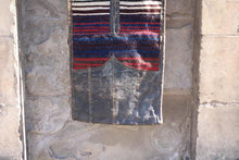 Load image into Gallery viewer, Vintage Afghan Baluch Saddle Bag – Handwoven Tribal Wool & Leather Hanging – Early 20th Century – 124 x 47 cm / 48.8" x 18.5"