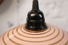 Load image into Gallery viewer, Vintage Pink Glass Pendant Light - Art Deco Style Ceiling Lamp - Rewired E27 With Twisted Cord