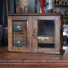 Load image into Gallery viewer, Antique Early 20th Century Oak Smokers Cabinet / Collectors Cabinet