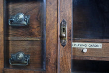 Load image into Gallery viewer, Antique Early 20th Century Oak Smokers Cabinet / Collectors Cabinet