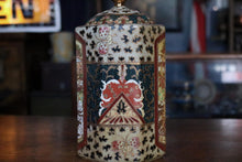 Load image into Gallery viewer, Antique Japanese Satsuma Style Lidded Jar - Figural Panel Decor