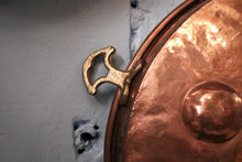 Load image into Gallery viewer, Antique French Copper Pan – Large 6 Cup Brass Handled Pan – 42cm / 16.5" Diameter