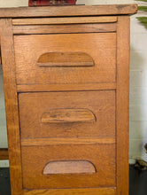 Load image into Gallery viewer, Vintage Mid Century Oak Desk / Teachers Table