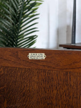 Load image into Gallery viewer, Vintage Solid Oak Sideboard by C.W.S. Limited – 153cm Wide - Carved Doors