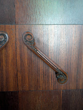 Load image into Gallery viewer, Art Deco Oak Sideboard Cabinet - Curved Front & Carved Detail - 140 cm Wide