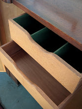 Load image into Gallery viewer, Art Deco Oak Sideboard Cabinet - Curved Front & Carved Detail - 140 cm Wide