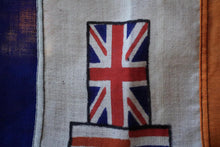 Load image into Gallery viewer, Vintage Naval Signal Flag – Tricolour Maritime Flag With Allied Emblem – 46 x 94 cm / 18.1” x 37”