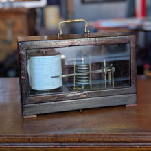 Load image into Gallery viewer, Antique Working Barograph In Glazed Wooden Case - Scientific Instrument - 31 x 19.5 x 16 cm
