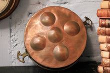 Load image into Gallery viewer, Antique French Copper Egg Poacher / Escargot Pan – 27cm / 10.6" Diameter