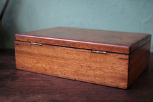 Load image into Gallery viewer, Antique Wooden Pencil Case / Artist Box - Divided Interior – 18 x 14 x 6 cm