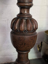 Load image into Gallery viewer, Antique Oak Refectory Table – Turned Baluster Legs – English Hall Table