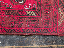 Load image into Gallery viewer, 2'2" x 3'10" - Vintage Afghan Baluch Hand-Knotted Wool Rug - Deep Red Tribal Prayer Rug - 67 x 118 cm