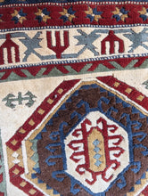 Load image into Gallery viewer, 4'6" x 6'0" - Antique Hand-Knotted Tribal Wool Rug - Caucasian Kazak Style Carpet With Thick Pile - 182 x 137 cm