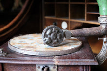 Load image into Gallery viewer, Antique Edwardian Green Horn Tabletop Gramophone Phonograph