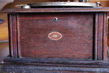 Load image into Gallery viewer, Antique Edwardian Green Horn Tabletop Gramophone Phonograph