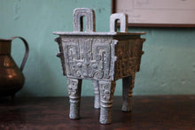 Load image into Gallery viewer, Antique Chinese Bronze Ding Vessel - Censer / Planter - 21cm