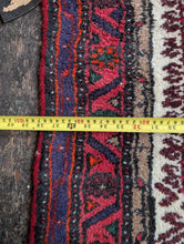 Load image into Gallery viewer, 3'1" x 5'4" - Vintage Afghan Baluch Hand-Knotted Wool Rug - Madder Red & Indigo Tribal Rug - 95 x 164 cm