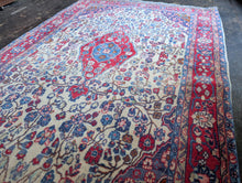 Load image into Gallery viewer, 5'7" x 3'6" - Vintage Hand-Knotted Wool Rug - Ivory Field & Madder Red Medallion - 170 x 107 cm