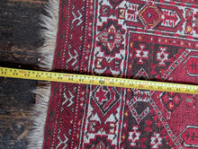 Load image into Gallery viewer, 2'6" x 3'6" - Vintage Afghan Baluch Hand-Knotted Wool Prayer Rug - Deep Madder Red - 75 x 107 cm
