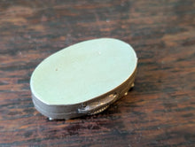 Load image into Gallery viewer, Early 20th Century Decorative Metal Pill Box - Oval Hinged Trinket Box - Collectors Curio