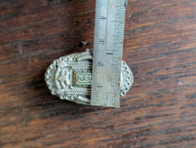 Load image into Gallery viewer, Early 20th Century Decorative Metal Pill Box - Oval Hinged Trinket Box - Collectors Curio