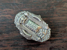 Load image into Gallery viewer, Early 20th Century Decorative Metal Pill Box - Oval Hinged Trinket Box - Collectors Curio