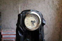 Load image into Gallery viewer, Vintage Bronze Bear Mantel Clock – German Animal Sculpture Clock – 24cm Tall