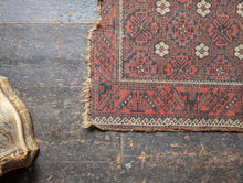 Load image into Gallery viewer, 4'9" x 2'11" - Antique Afghan Baluch Hand-Knotted Wool Rug - Madder Red & Indigo - 146 x 88 cm