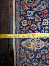 Load image into Gallery viewer, 7'8" x 4'8" - Vintage Pakistani Hand-Knotted Tree Of Life Wool Rug - Ivory & Sapphire Blue Floral Design - 234 x 141 cm