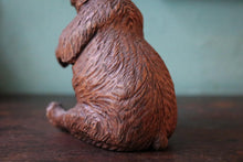 Load image into Gallery viewer, Antique Black Forest Carved Wooden Bear Figure - Hand-Carved Swiss Forest Bear Sculpture - 15.5cm