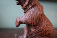 Load image into Gallery viewer, Antique Black Forest Carved Wooden Bear Figure - Hand-Carved Swiss Forest Bear Sculpture - 15.5cm