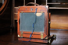 Load image into Gallery viewer, Antique Mahogany Field Camera With Brass Lens – Large Format Bellows Camera