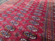 Load image into Gallery viewer, 6'1" x 4'1" - Antique Afghan Baluch (Baluchi) Hand-Knotted Wool Rug - Madder Red & Indigo - 186 x 124 cm