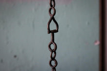 Load image into Gallery viewer, Antique Indian Brass Diya Oil Lamp – Hanging Temple Lamp With Chain – 19cm Tall