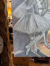 Load image into Gallery viewer, Allan Arthur Wilson (1944–2024) – Dancers Before A Mirror – Pastel On Paper Dated 1970 – Scottish Artist
