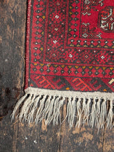 Load image into Gallery viewer, 1'9" x 2'8" - Vintage Afghan Baluch Hand-Knotted Wool Rug - Madder Red Tribal Prayer Rug - 53 x 82 cm