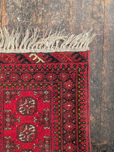Load image into Gallery viewer, 1'9" x 2'8" - Vintage Afghan Baluch Hand-Knotted Wool Rug - Madder Red Tribal Prayer Rug - 53 x 82 cm