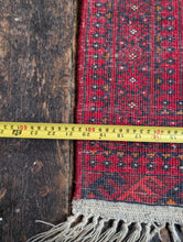 Load image into Gallery viewer, 1'9" x 2'8" - Vintage Afghan Baluch Hand-Knotted Wool Rug - Madder Red Tribal Prayer Rug - 53 x 82 cm