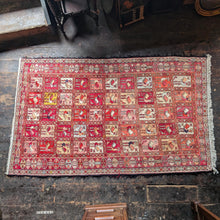 Load image into Gallery viewer, 6'6" x 3'11" - Antique Turkmen Bird Gul Hand-Knotted Wool Rug - Madder Red & Ivory - 198 x 119 cm
