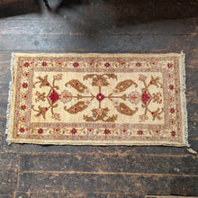 Load image into Gallery viewer, 4'7" x 2'5" - Vintage Hand-Knotted Wool Rug - Ivory Ground Floral Design - 140 x 74 cm