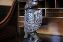 Load image into Gallery viewer, Antique Thai Thepanom Temple Guardian Figure - Hand-Carved Gilt Wood Sculpture - 59.5cm Tall