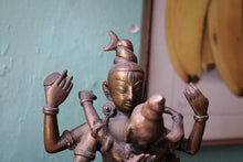 Load image into Gallery viewer, Antique Yab-Yum Shiva And Parvati Bronze Figure - Tantric Hindu Sculpture - Early 20th Century - 33cm