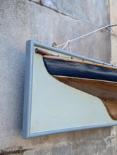 Load image into Gallery viewer, Vintage Yacht Half Hull Model - "Unity" Sailing Boat Plaque - Nautical Maritime Wall Art - 72cm