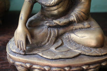 Load image into Gallery viewer, Antique Early 20th Century Thai Bronze Buddha Statue - Bhumisparsha Mudra - Seated Figure - 25cm Tall