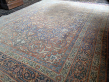Load image into Gallery viewer, 6'3" x 4'9" - Vintage Hand-Knotted Wool Rug - Distressed Floral Medallion Design - 190 x 144 cm
