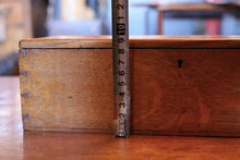 Load image into Gallery viewer, Antique Victorian Oak Candle Box / Pencil Case / Art box